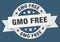 gmo free round ribbon isolated label. gmo free sign.