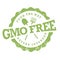 GMO free stamp on white