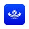 Gmo research chicken icon blue vector