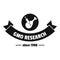 Gmo research chicken logo, simple black style