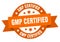 gmp certified round ribbon isolated label. gmp certified sign.