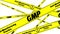 GMP. Good Manufacturing Practice for medicinal products. Yellow warning tapes