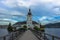 Gmunden, Austria - October 2, 2020. Summer resort town in Upper Austria situated next to the lake Traunsee and surrounded by high