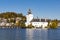 Gmunden castle on lake, Austria