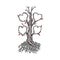Gnarly Oak Tree Heart Tattoo