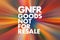 GNFR - Goods Not For Resale acronym, business concept background