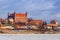 Gniew town at winter time in Poland