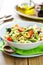 Gnocchi with Asparagus salad in Pesto dressing