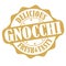 Gnocchi grunge rubber stamp