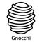 Gnocchi pasta icon, outline style