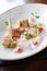 Gnocchi rhubarb appetizer