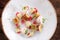 Gnocchi rhubarb appetizer