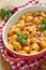 Gnocchi with tomato sauce and parmesan cheese