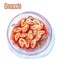 Gnocchi watercolor food illustration