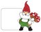 Gnome with mushroom and clean banner