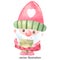 Gnome watercolor for decoration , easter egg , illustration , design