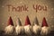Gnomes, Snowflakes, Text Thank You