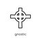 Gnostic icon. Trendy modern flat linear vector Gnostic icon on w