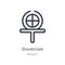 gnosticism outline icon. isolated line vector illustration from religion collection. editable thin stroke gnosticism icon on white