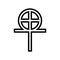 gnosticism religion line icon vector illustration
