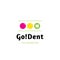 Go Dent,dentistry clinic hospital emblem logo,dental care medicine concept.Tooth icon in traffic light three color