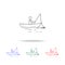 go fishing in a boat icon. Elements of camping multi colored icons. Premium quality graphic design icon. Simple icon for websites,