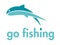 Go Fishing Vector Logo Design Element