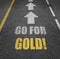 Go for gold road markings