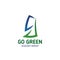 Go green eco concept letter G vector icon