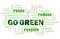 Go Green eco friendly concept