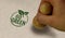 Go green and eco friendly symbol stamp and stamping