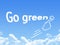 Go Green message cloud shape