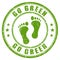 Go green rubber vector stamp