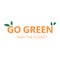 Go green typography banner with leaves. Save the planet concept. Environmental protection. Vector flat illustration on