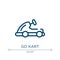 Go kart icon. Linear vector illustration from sports collection. Outline go kart icon vector. Thin line symbol for use on web and