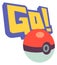 Go logo. Video sport game sign. Mobile entertainment