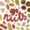 Go nuts lettering with nuts around