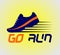 Go Run Logo, Shoes Logo, Running Logo