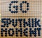 GO - Sputnik Moment Lettering on the famous GO Game in black