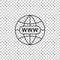 Go To Web icon isolated on transparent background. Www icon. Website pictogram. World wide web symbol. Internet symbol