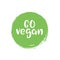 Go vegan friendly symbol eco vector logo. Vegan badge vegetarian icon