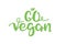 Go vegan friendly symbol typography eco vector logo. Vegan badge lettering vegetarian icon