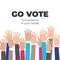 Go vote. Social motivational poster template