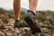 Go where your feet lead you. Cropped shot of an unidentifiable young hikers feet walking on a mountain trail.