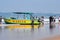 Goa, India, December 10, 2023 - Unidentified tourists enjoying at Arabian sea during the morning time in Calangute beach Goa,