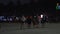 Goa, India - February 12, 2020: People Tourists Walking On Famous Colva Beach In Night Time