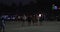 Goa, India - February 13, 2020: people tourists walking on famous Colva beach in night time