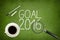 Goal 2016 concept on green blackboard with empty