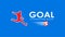 Goal 2024 European Champion Soccer Winner EURO Football sign Paris france flag color sign