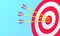 Goal achievemen business concept sport target icon and arrows.